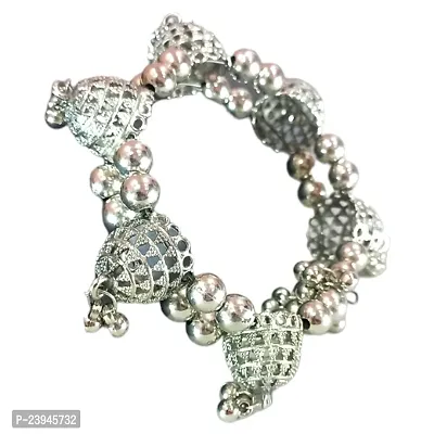 Oxidised Cuff Adjustable Bracelet Kada Bangle for Women and Girlshellip;-thumb0