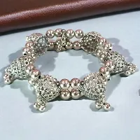 Oxidised Cuff Adjustable Bracelet Kada Bangle for Women and Girlshellip;-thumb2
