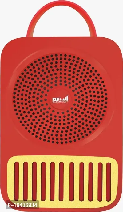 Wireless Bluetooth Portable Speaker with Supporting Carry Handle Red