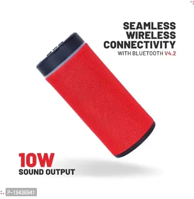 Wireless Bluetooth Portable Speaker with Supporting Carry Handle Red-thumb2