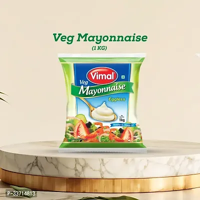 Vimal Veg Mayonnaise (1000 gm, Pack of 1) - Creamy, Delicious - Perfect for Sandwiches, Salads, and Dips, pastas, burgers-thumb3