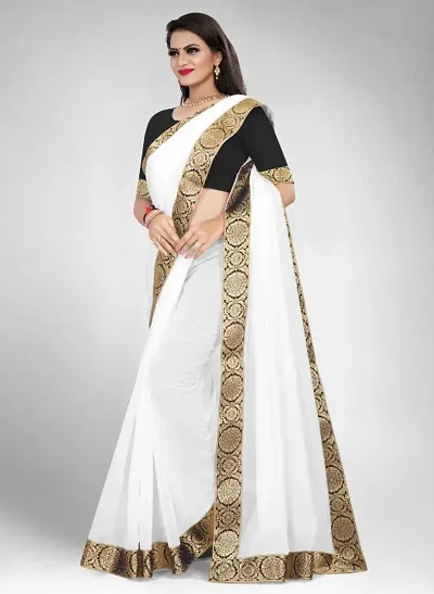 Trendy Chanderi Cotton Sarees With Blouse Piece