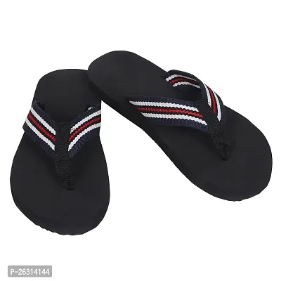 ECOMAN Rubber flip flops  casual Flip-flops for men and Boys (Black) daily wear slippers for men