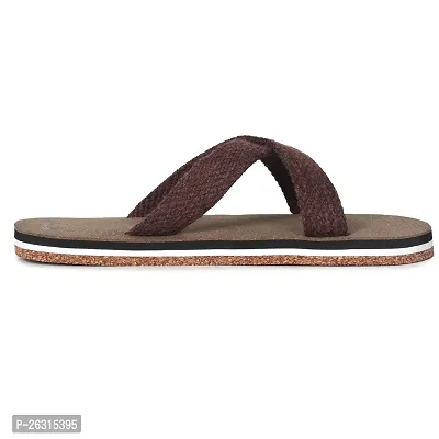 ECOMAN Ayurveda Yoga Wooden Slippers  Casual Flip-Flops For Men and Boys Vegan Friendly (Brown) Slippers For Men-thumb3