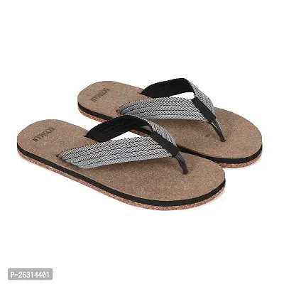 ECOMAN Wooden Slippers  Casual Flip Flop for men.