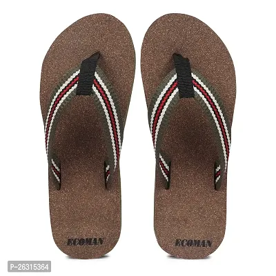 ECOMAN flip flops Regular use slippers for men wooden slippers-thumb5