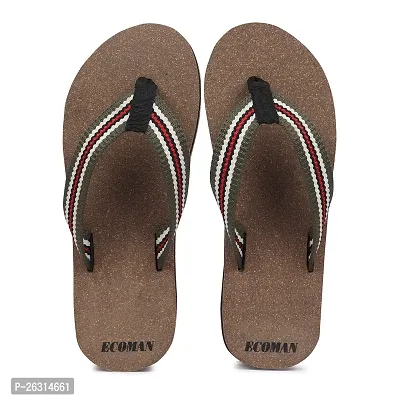 ECOMAN flip flops Regular use slippers for men wooden slippers-thumb5
