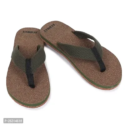 ECOMAN wooden slippers  casual flip-flops for men and boys vegan friendly paduka ayurvedic footwear