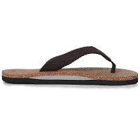 ECOMAN Ayurvedic Yoga Wooden Slipper  Casual Flip-Flops For Men  Boys (KHAKI/DARK BROWN) Slippers For Men-thumb2