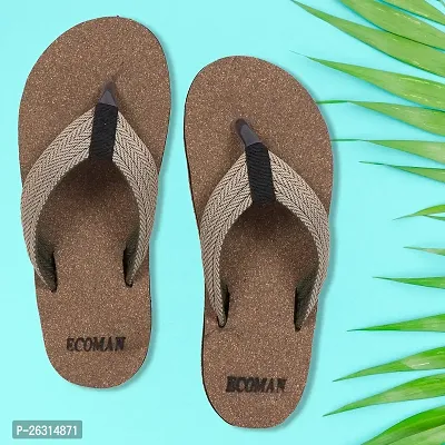 ECOMAN Wooden Slippers  Casual Flip Flop for men.-thumb3