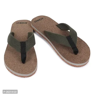 ECOMAN wooden slippers  casual flip-flops for men and boys vegan friendly paduka ayurvedic footwear-thumb0