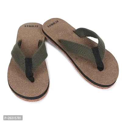 ECOMAN wooden slippers  casual flip-flops for men and boys vegan friendly paduka ayurvedic footwear