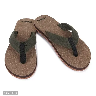 ECOMAN wooden slippers  casual flip-flops for men and boys vegan friendly paduka ayurvedic footwear