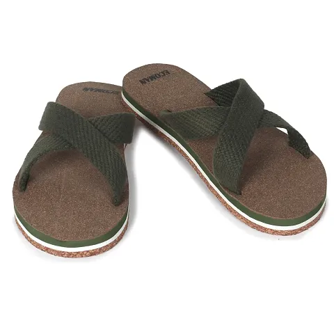 Stylish Wooden Solid Room Slippers For Men