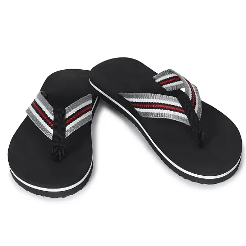 Aadab Solid Arch Comfortable Flip Flops For Men