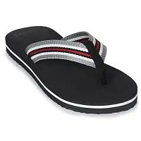 ECOMAN Comfortable Slipper  Casual Flip Flops For Men And Boys Color Black/Grey (Pack of 1) Slippers For Men-thumb1