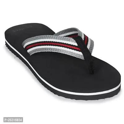 ECOMAN Comfortable Slipper  Casual Flip Flops For Men And Boys Color Black/Grey (Pack of 1) Slippers For Men-thumb2