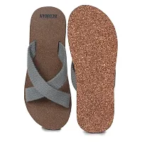 ECOMAN Ayurvedic Yoga Wooden Slippers  Casual Flip-Flops For Men and Boys Vegan Friendly (GREY).Slippers For Men-thumb4