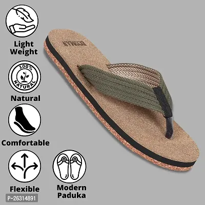 ECOMAN Wooden Slippers  Casual Flip Flop for men.-thumb2