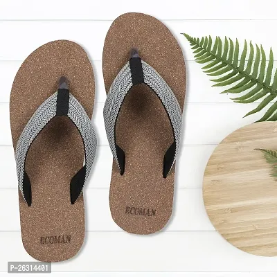 ECOMAN Wooden Slippers  Casual Flip Flop for men.-thumb3