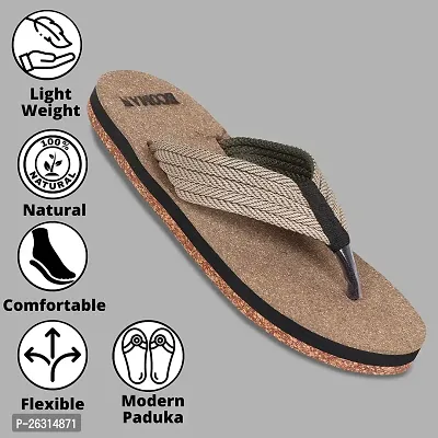 ECOMAN Wooden Slippers  Casual Flip Flop for men.-thumb2