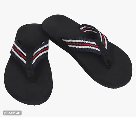 Stylish Black Wooden Solid Room Slippers For Men