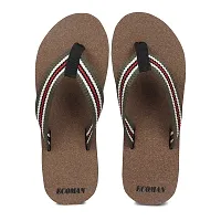 ECOMAN Ayurvedic Yoga Wooden casual Flip Flops Regular use Slippers for Men (BLACK/Green)-thumb4