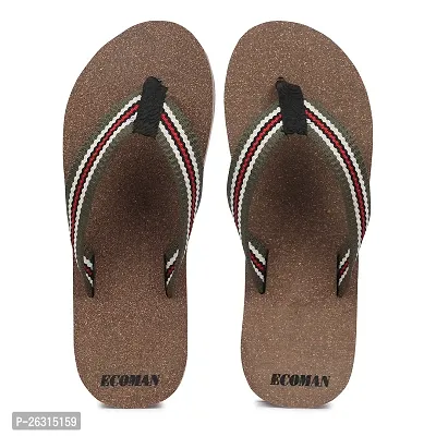 ECOMAN flip flops Regular use slippers for men wooden slippers-thumb5