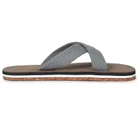 ECOMAN Ayurvedic Yoga Wooden Slippers  Casual Flip-Flops For Men and Boys Vegan Friendly (GREY).Slippers For Men-thumb1