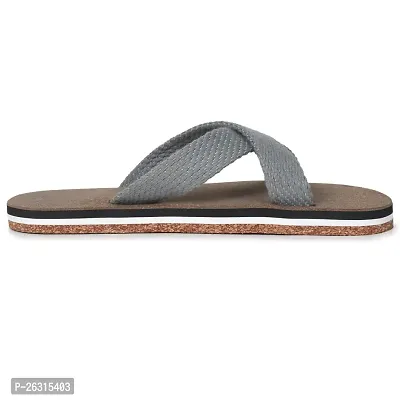 ECOMAN Ayurvedic Yoga Wooden Slippers  Casual Flip-Flops For Men and Boys Vegan Friendly (GREY).Slippers For Men-thumb2