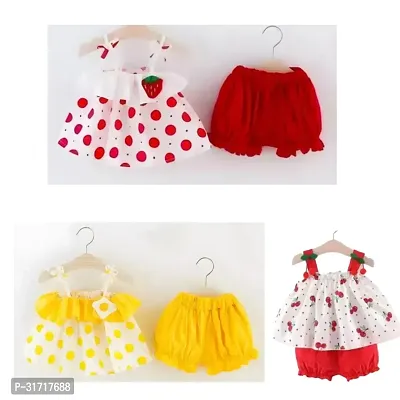 Stylish Cotton Frocks For Baby Pack of 3-thumb0