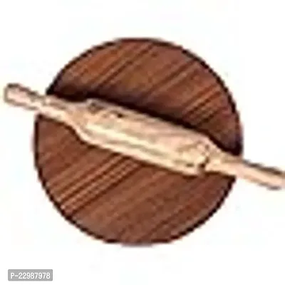 Two Brother Handcrafted Sheesham Wooden Pure Rosewood Wooden Chakla Belan Rolling Pin Board/Roti Maker/Chakla Belan/Chapati Maker/papad chakla for Home  Kitchen Combo Set for Kitchen