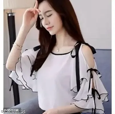 Women Stylish Rayon Solid Casual Top-thumb0