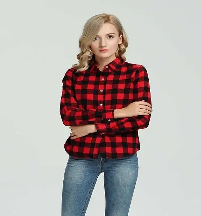 Elizy Women and Checked Shirt