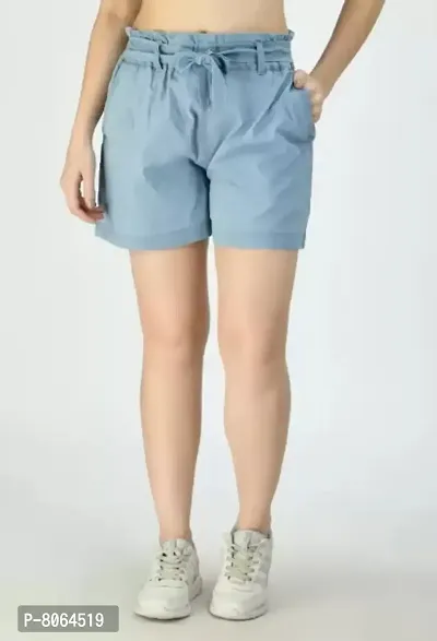 Classic Western Wear Denim Shorts For Women-thumb0