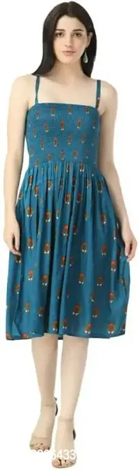 Gorgeous Printed Rayon Dress For Women