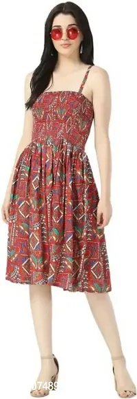 Classic Rayon Printed Dresses for Women