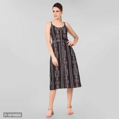 Classic Cotton Blend Printed Dresses for Women-thumb0