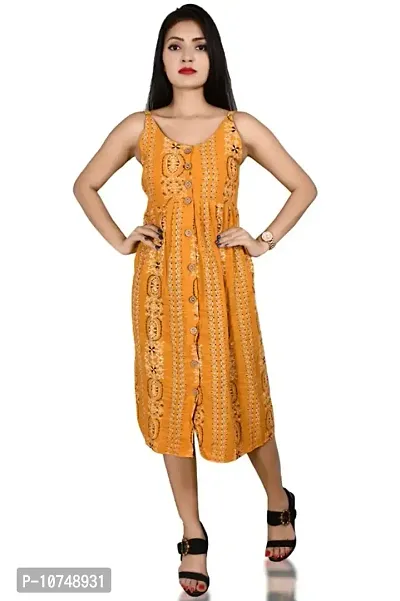 Classic Cotton Blend Printed Dresses for Women