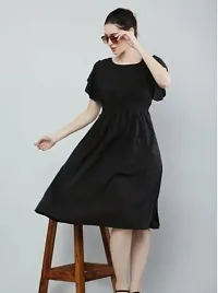 Stylish Crepe Dress for Women-thumb1