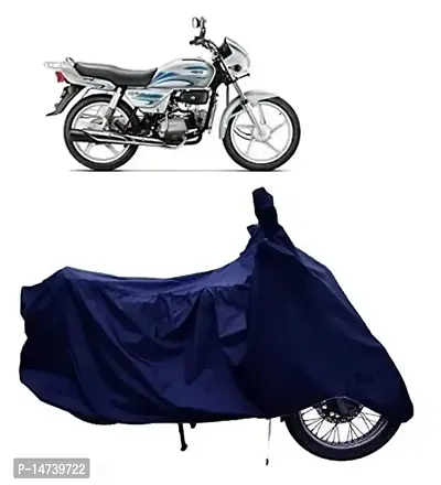 100% Waterproof Two Wheeler Cover for Hero, Honda, TVS, Yamaha, Hero Electric, Universal for Bike All Splendor Model (Splendor - Blue)-thumb0