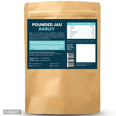 Organic- Pounded Barley-Jau ndash; 100% Whole Grain, good for Rabri (Raab), Dalia, Raita | Non-GMO, No Pesticide use, direct from farmers | 1950gm-thumb2