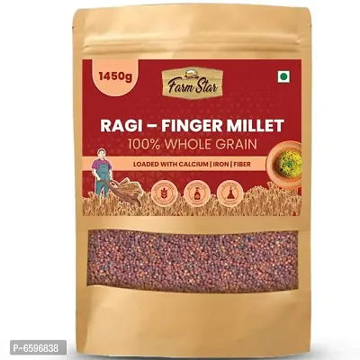 Ragi-Finger Milletndash; 100% Whole Grain-Best Non-Dairy Source of Calcium-Non GMO, No Pesticide use, direct from farmers | 1450gm