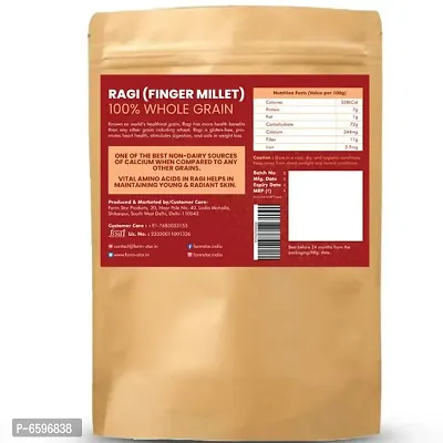 Ragi-Finger Milletndash; 100% Whole Grain-Best Non-Dairy Source of Calcium-Non GMO, No Pesticide use, direct from farmers | 1450gm-thumb2