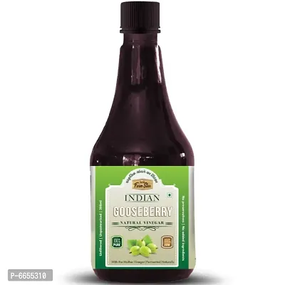 Herbal- Indian Gooseberry Natural Vinegar | Fermented, Raw, Unfiltered Amla Vinegar (300ml)-thumb0