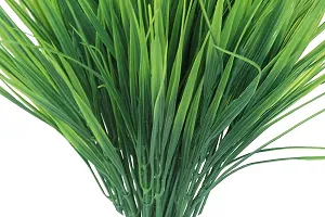 PINDIA Artificial Grass Plant Fake Leaves Shrub (Green, 3 Pieces)-thumb1