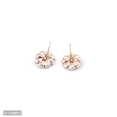 Romp Fashion Colorful Flowerets Golden Sparkling Stud Earrings For Girls And Women-thumb2