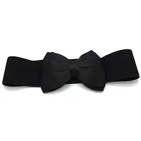 Generic Women's Bowknot Waist Belt (E_55003011,Black,Free Size)-thumb2