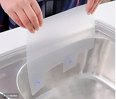 YUTIRITI 1 Pc Kitchen Sink Washing Dish Board/Water Splash Guard (Transparent)