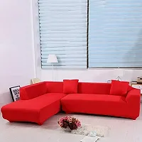 PINDIA Stretch Flexible Soft Cushion Cover (Red, 1 Pc)-thumb3